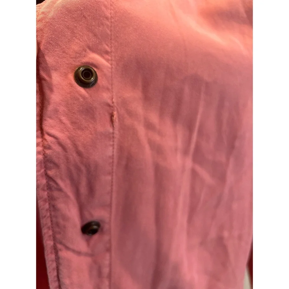Sanctuary Pink‎ Utility Jacket Mandarin Collar Roll Tab Sleeve Size S
